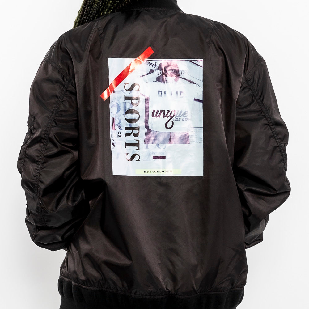 Load image into Gallery viewer, "No Apologies Bomber Jacket-Women" Streetwear Bomber Jacket-Le Fruit Défendu NYC-streetwear jackets