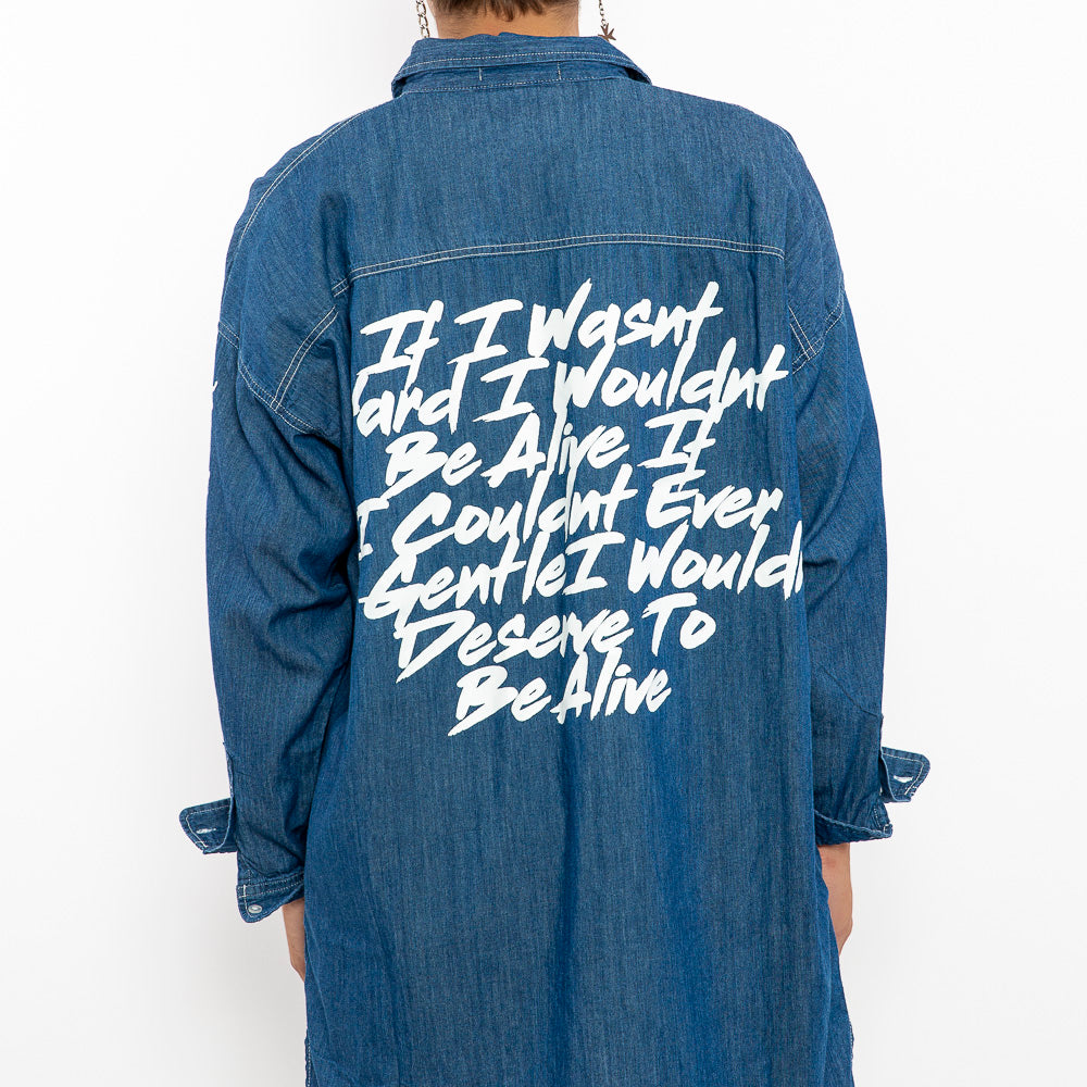 Load image into Gallery viewer, "Paradox Button-down Jeans-Blue Shirt"-Le Fruit Défendu NYC-mens streetwear