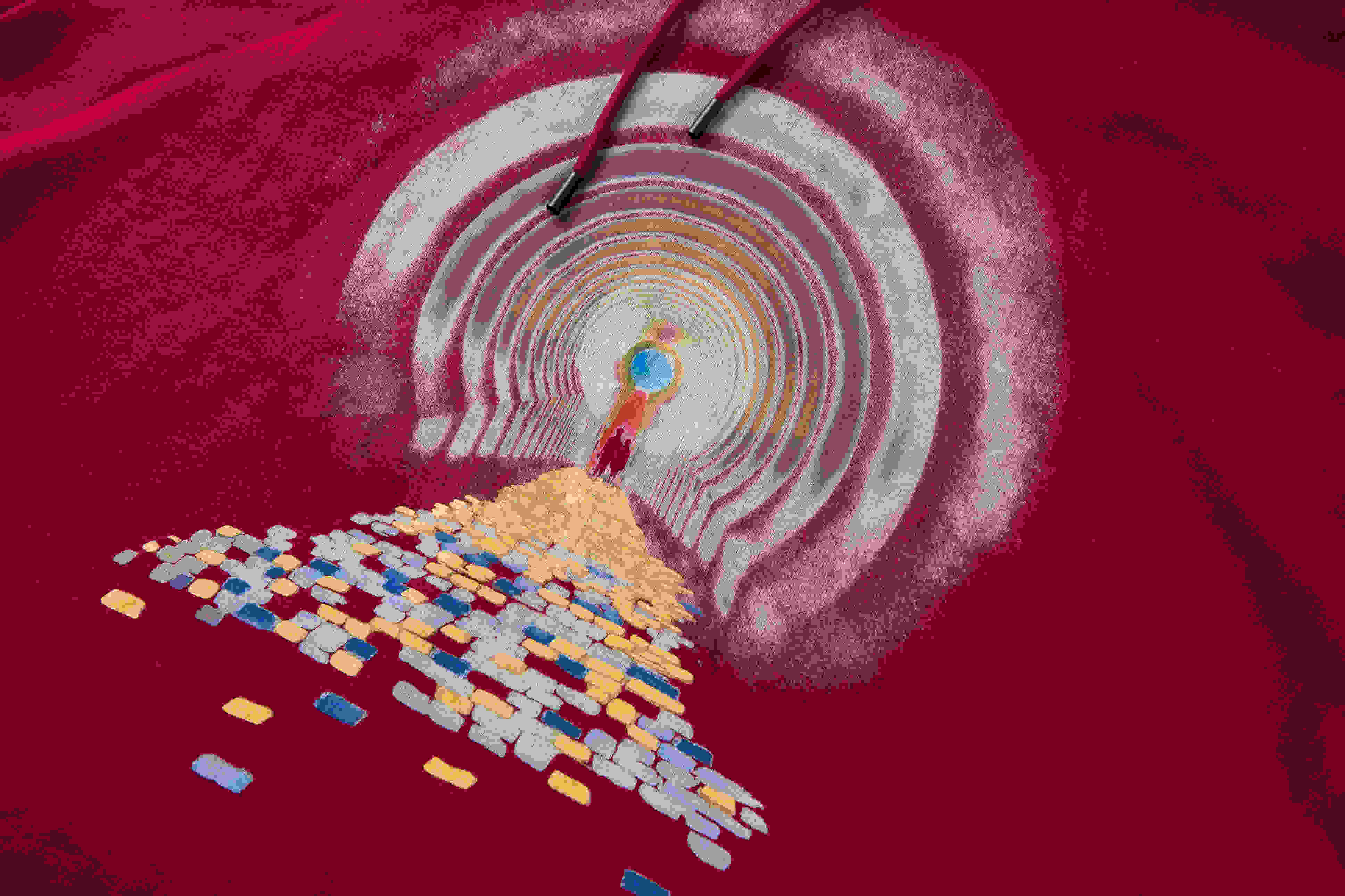 Load image into Gallery viewer, Le Fruit Defendu Brick Road Hoodie Red