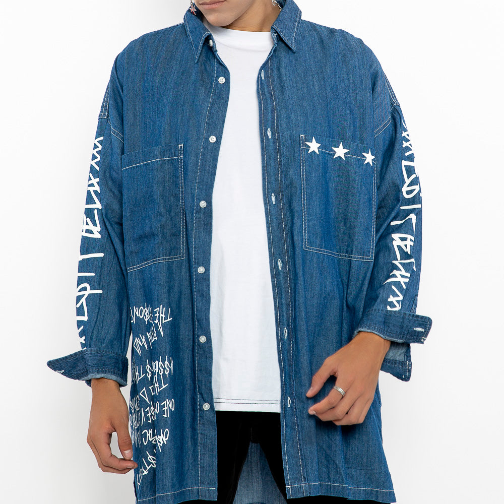 Paradox Button-down Jeans-Blue Shirt