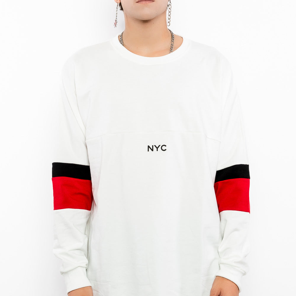 Stimulate NYC Pullover White Sweater-Men