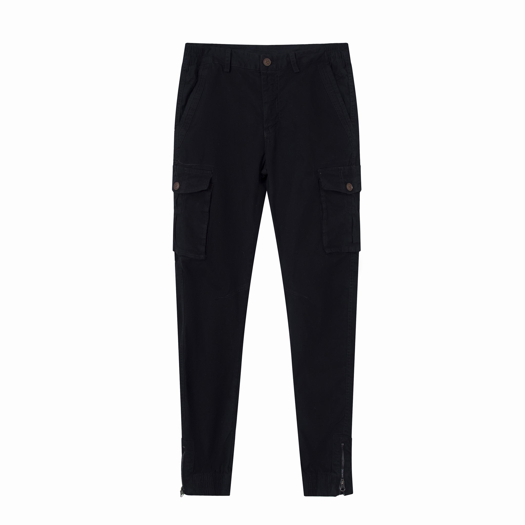 71 Vogue Best Stone Faded Charcoal Cotton slim fit cargo pants